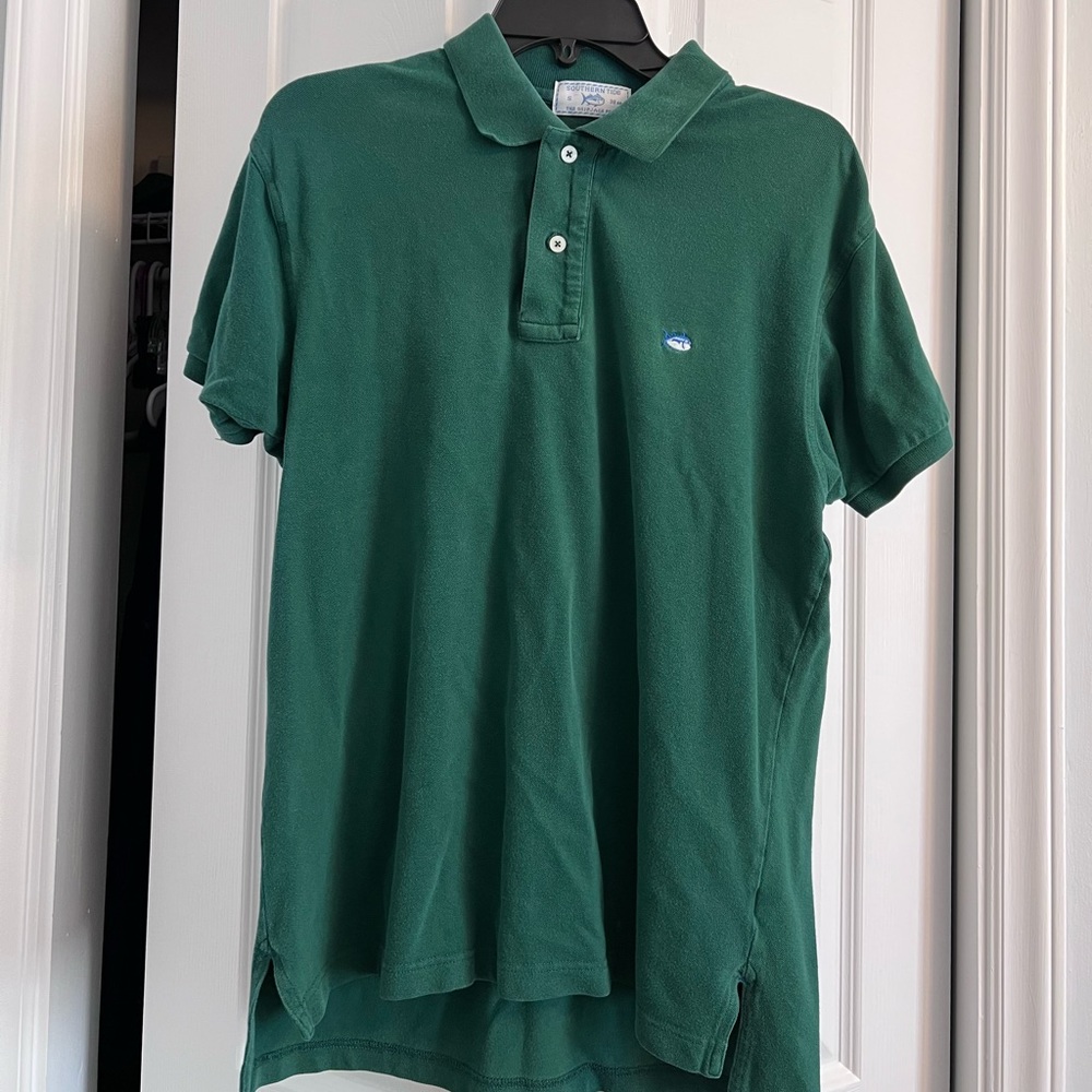 Southern Tide Short Sleeve Green Polo